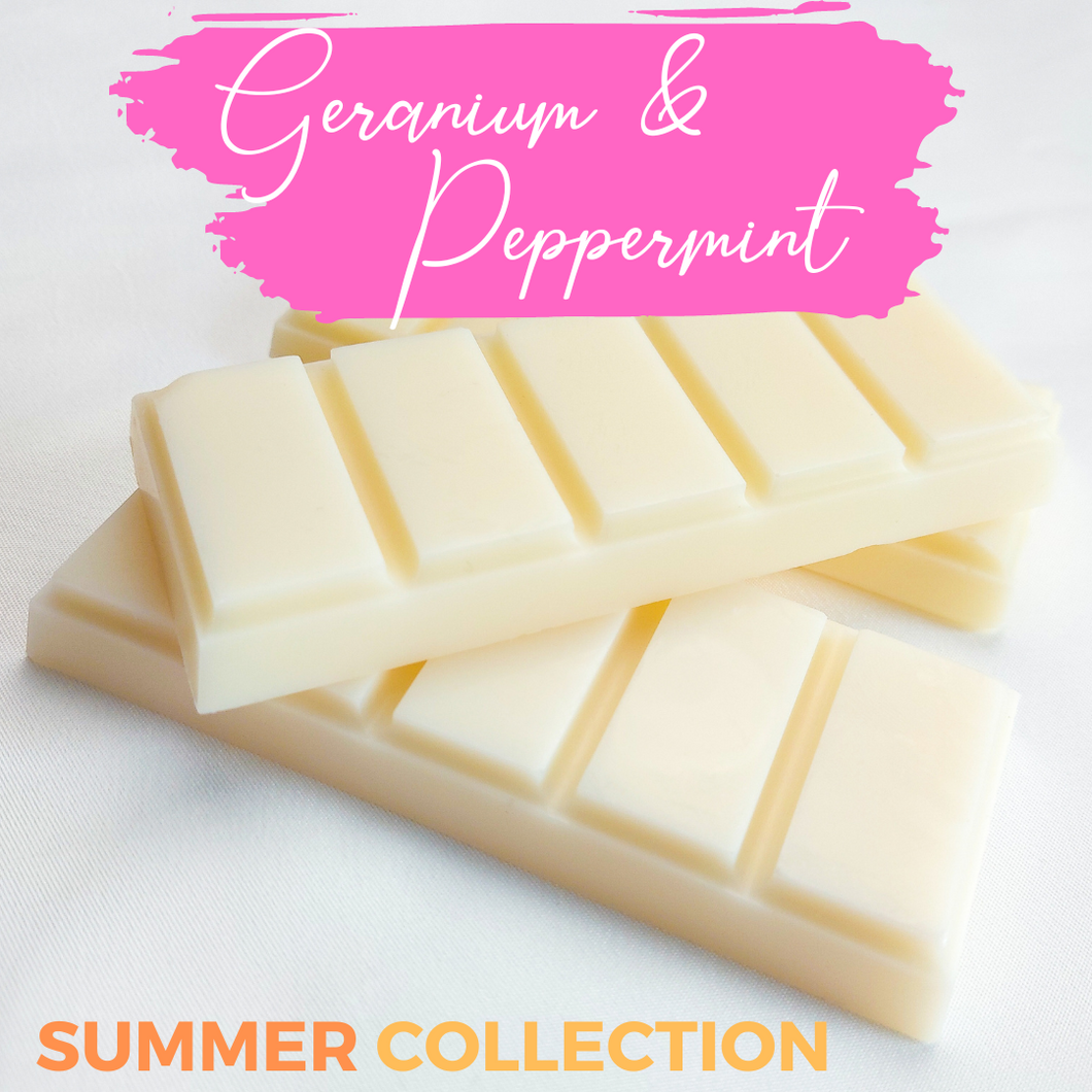 Geranium And Peppermint Snap Bar Wax Melts