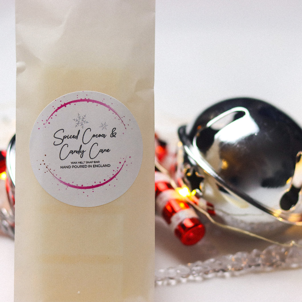 Spiced Cocoa & Candy Cane Snap Bar Wax Melts